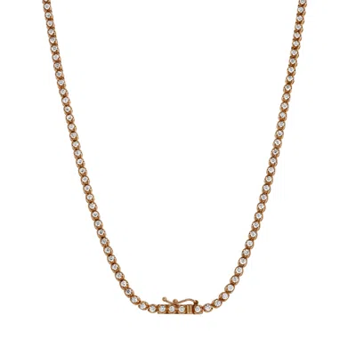 LUVMYJEWELRY LMJ 14K ROSE GOLD DIAMOND TENNIS CHAIN - 4.62 CARATS