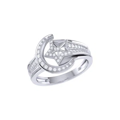 LUVMYJEWELRY LUNA COMET STERLING SILVER DIAMOND RING