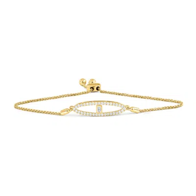 LUVMYJEWELRY MARQUISE BOLO ADJUSTABLE DIAMOND BRACELET IN 14K GOLD