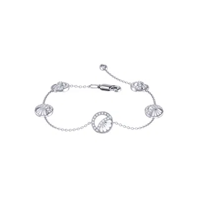 LUVMYJEWELRY MOON PHASES STERLING SILVER DIAMOND BRACELET