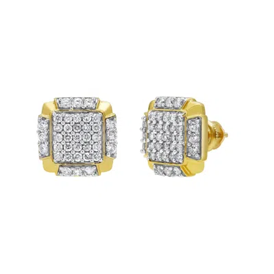 LUVMYJEWELRY MVP 14K YELLOW GOLD DIAMOND STUD EARRINGS - 1.02CT.