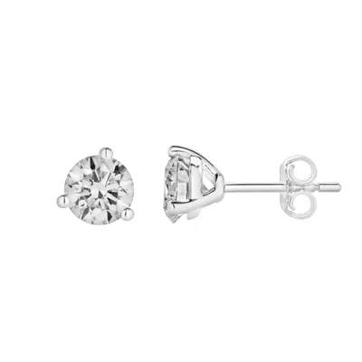 LUVMYJEWELRY NASAK 14K WHITE GOLD LAB GROWN ROUND SOLITAIRE MARTINI DIAMOND EARRINGS - 1.62 CTS