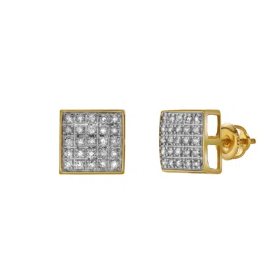 LUVMYJEWELRY OCASO 10K YELLOW GOLD DIAMOND UNISEX EARRINGS - 0.27 CTS