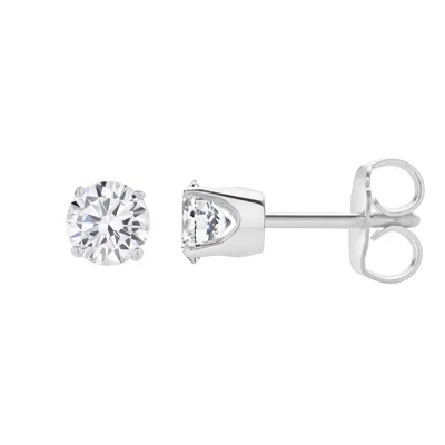 LUVMYJEWELRY SERAPH 14K GOLD LAB GROWN ROUND SOLITAIRE DIAMOND EARRINGS - 1.09 CT