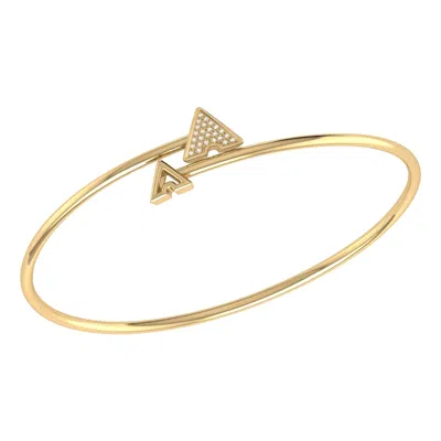 LUVMYJEWELRY SKYSCRAPER TRIANGLE ROOF STERLING SILVER DIAMOND BANGLE