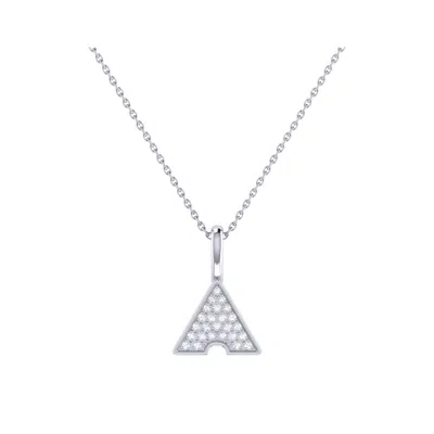 LUVMYJEWELRY SKYSCRAPER TRIANGLE STERLING SILVER DIAMOND CHAIN PENDANT