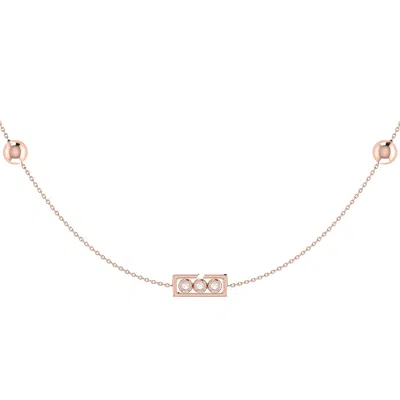 LUVMYJEWELRY TRAFFIC LIGHT LAYERED STERLING SILVER DIAMOND NECKLACE