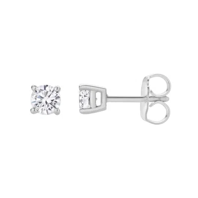 LUVMYJEWELRY VALERIA 14K GOLD LAB GROWN ROUND SOLITAIRE DIAMOND EARRINGS - 0.41 CT