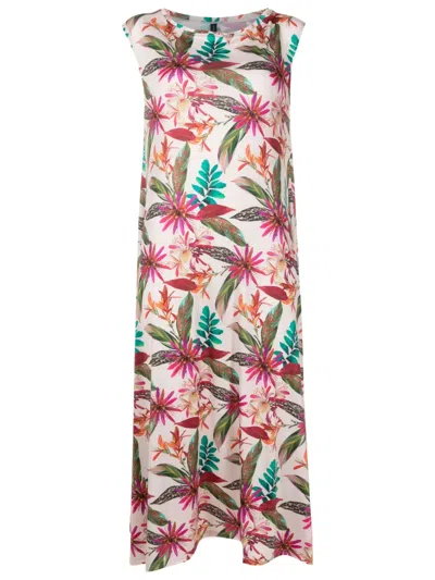 LYGIA & NANNY TIE BOTANICAL-PRINT MIDI DRESS