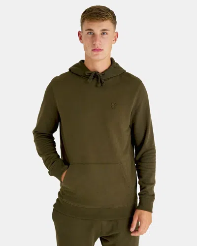 LYLE-AND-SCOTT-1874 FEMALE LYLE AND SCOTT 1874 ML416TON TONAL PULLOVER HOODIE W485 OLIVE OIL