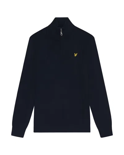 LYLE-AND-SCOTT-1874 SHIRTS MAN LYLE AND SCOTT 1874 KN2112VC CTTTN MERINO QRTR ZIP JUMP Z271 DARK NAVY