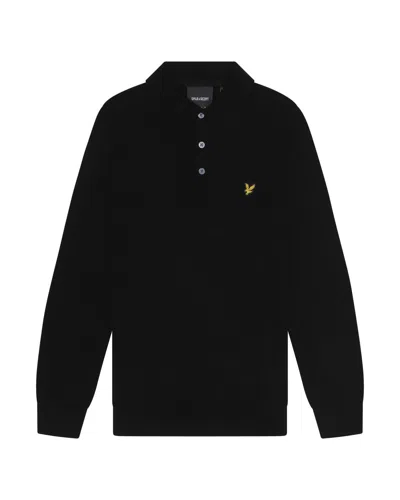 LYLE-AND-SCOTT-1874 SHIRTS MAN LYLE AND SCOTT 1874 KN2313V FOOTBALL Z865 JET BLACK