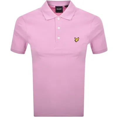 LYLE & SCOTT LYLE AND SCOTT PLAIN POLO T SHIRT PINK