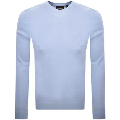 LYLE & SCOTT LYLE AND SCOTT TONAL SUPERFINE KNIT JUMPER BLUE