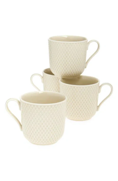 LYNGBY PORCELAEN LYNGBY PORCELAEN RHOMBE EARTH SET OF 4 MUGS