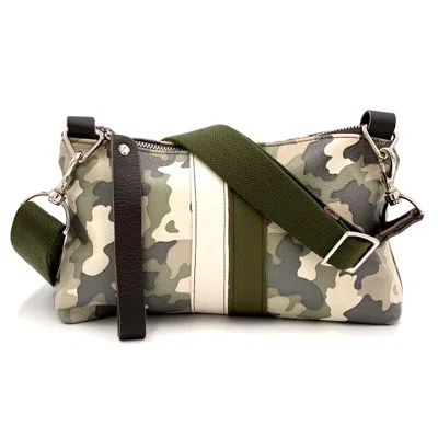LYNN TALLERICO WOMEN'S GREEN NANCY CROSSBODY BAG IN STONE CAMO