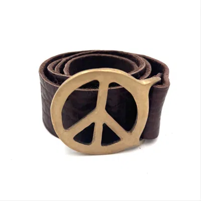 LYNN TALLERICO WOMEN'S PEACE BELT IN BRASS-BROWN- MEDIUM/LARGE
