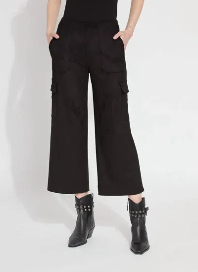 LYSSÉ ANITA HI WAIST VEGAN CROP CARGO IN BLACK