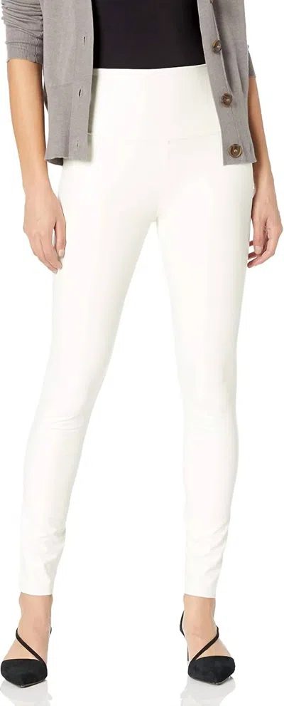 LYSSÉ TEXTURED VEGAN LEATHER LEGGINGS IN SNOW WHITE