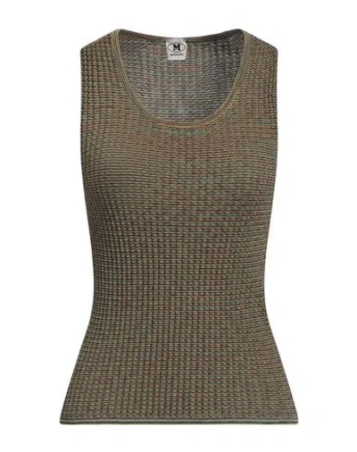 M MISSONI M MISSONI WOMAN TOP MUSTARD SIZE XL COTTON, WOOL