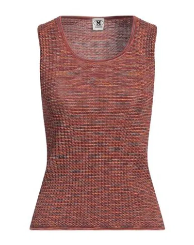 M MISSONI M MISSONI WOMAN TOP RUST SIZE L COTTON, WOOL