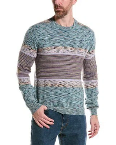 M MISSONI M MISSONI WOOL CREWNECK SWEATER MEN'S BLUE M