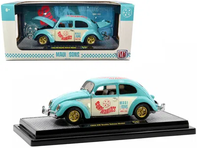M2 1952 VOLKSWAGEN BEETLE DELUXE MODEL LIGHT BLUE AND WIMBLEDON WHITE Â€AMAUI & SONSÂ€ LIMITED EDITION