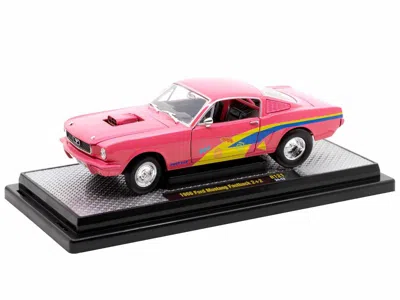 M2 1966 FORD MUSTANG FASTBACK 2+2 PINK WITH BLUE AND YELLOW STRIPES "PRO STREET" LIMITED EDITION TO 625