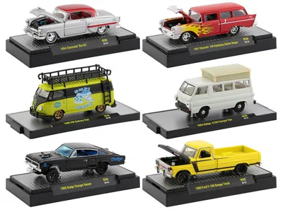 M2 AUTO SHOWS 6 PIECE SET RELEASE 59 IN DISPLAY CASES 1/64 DIECAST MODEL CARS BY M2 MACHINES