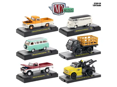 M2 AUTO THENTICS 6 PIECE SET RELEASE 50 IN DISPLAY CASES 1/64 DIECAST MODEL CARS BY M2 MACHINES