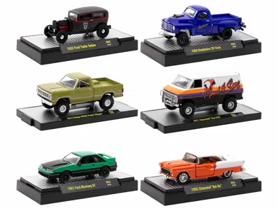 M2 AUTO-THENTICS 6 PIECE SET RELEASE 92 IN DISPLAY CASES LIMITED EDITION 1/64 DIECAST MODEL CARS BY M2 