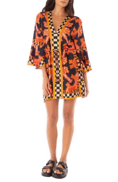 MAAJI MAAJI RACING PALMS JOYPOP COVER-UP DRESS