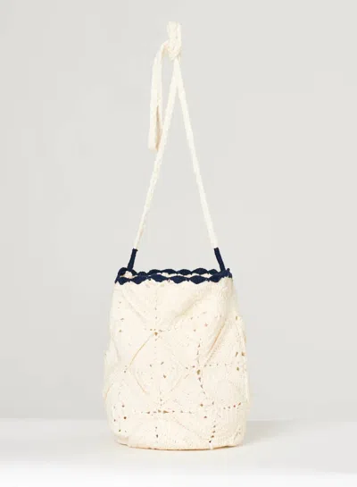 MABE WOMEN'S GIA CROCHET POUCH BAG IN ECRU