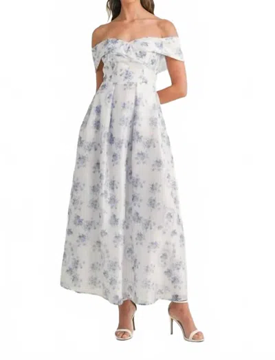 MABLE OLIVIA DRESS IN BLUE FLORAL