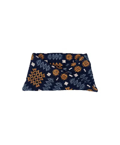 MABLI WOMEN'S BLUE CARTHEN COTTON NECK WRAP - NEW MOON