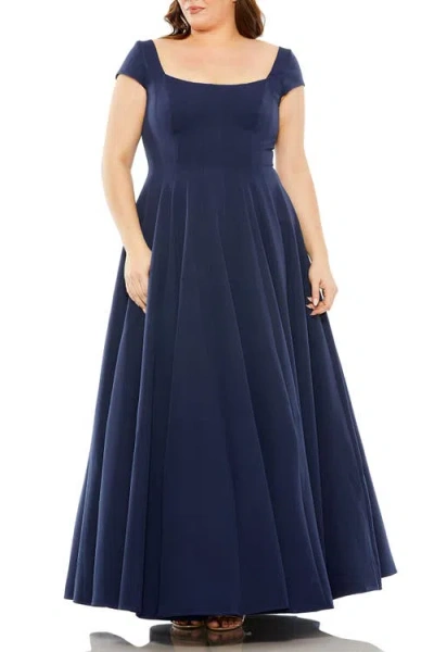 MAC DUGGAL MAC DUGGAL CAP SLEEVE SQUARE NECK BALLGOWN
