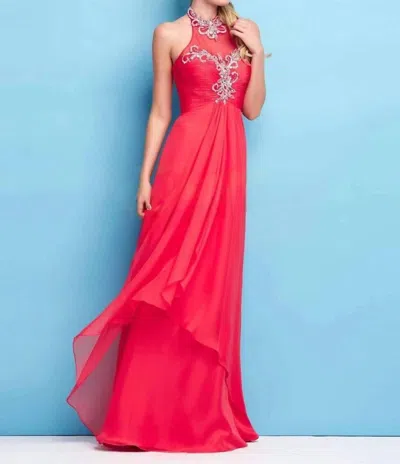 MAC DUGGAL FLOWY DRESS IN CHERRY