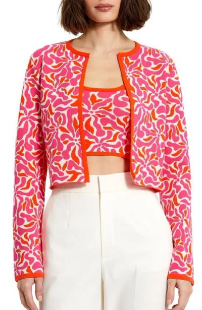 MAC DUGGAL MAC DUGGAL LONG SLEEVE FLORAL KNIT CARDIGAN