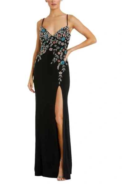MAC DUGGAL MAC DUGGAL MULTI COLOR BEADED FLORAL CAMI GOWN