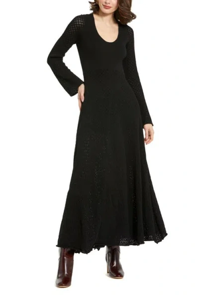 MAC DUGGAL MAC DUGGAL SCOOP NECK LONG SLEEVE KNIT MAXI DRESS