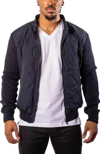 MACEOO MACEOO QUILTED & KNIT BOMBER JACKET