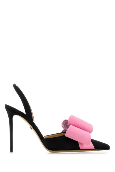 MACH &AMP; MACH BLACK SATIN LE CADEAU PUMPS