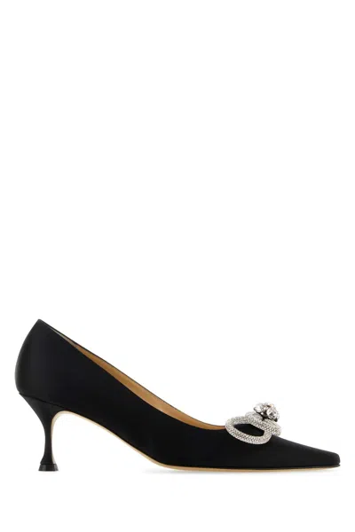 MACH&MACH MACH&MACH BLACK SATIN PUMPS