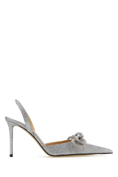 MACH&MACH MACH&MACH SILVER FABRIC PUMPS