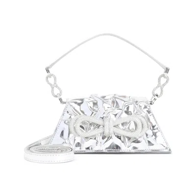 MACH&MACH WOMEN SILVER DOUBLE BOW SAMANTHA SHOULDER BAG, ONESIZE LUXURY SHOULDER BAGS FOR WOMEN DARVEYS