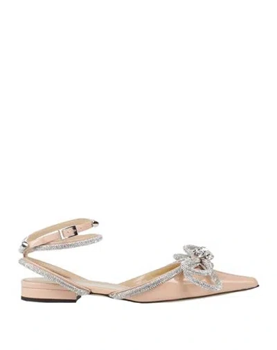 MACH&MACH MACH & MACH WOMAN BALLET FLATS BLUSH SIZE 8 LEATHER