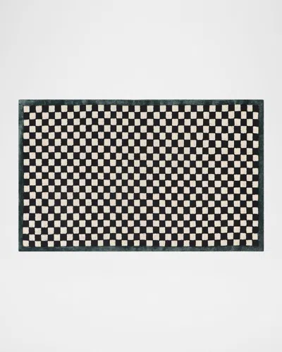 MACKENZIE-CHILDS CHECK IT OUT EMERALD RUG, 3' X 5'