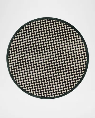 MACKENZIE-CHILDS CHECK IT OUT EMERALD RUG, 6' ROUND