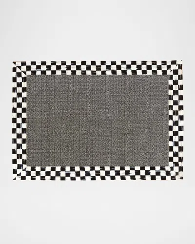 MACKENZIE-CHILDS COURTLY CHECK GREY SISAL RUG, 2' X 3'