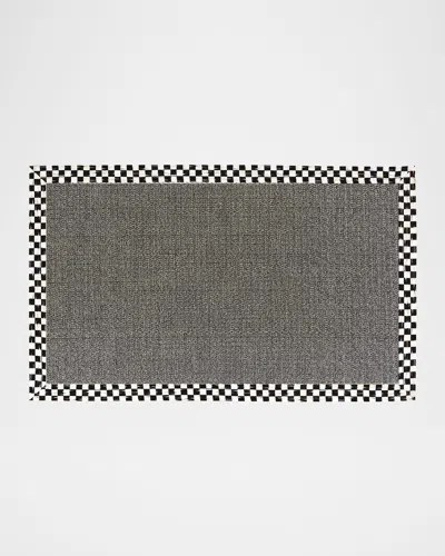 MACKENZIE-CHILDS COURTLY CHECK GREY SISAL RUG, 3' X 5'